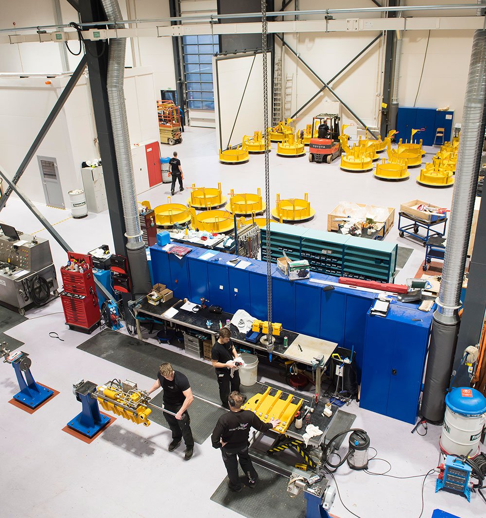 Depro's workshop seen from above.